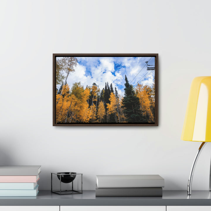 Chairlift in Suspension - Canvas with Frame