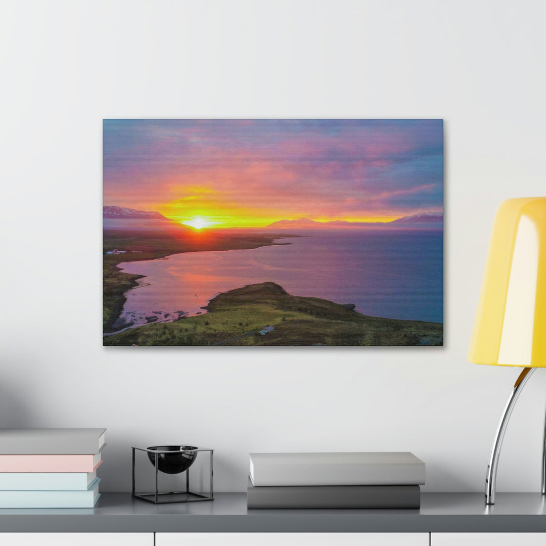 Sunset Over the Fjord Part 1 - Canvas