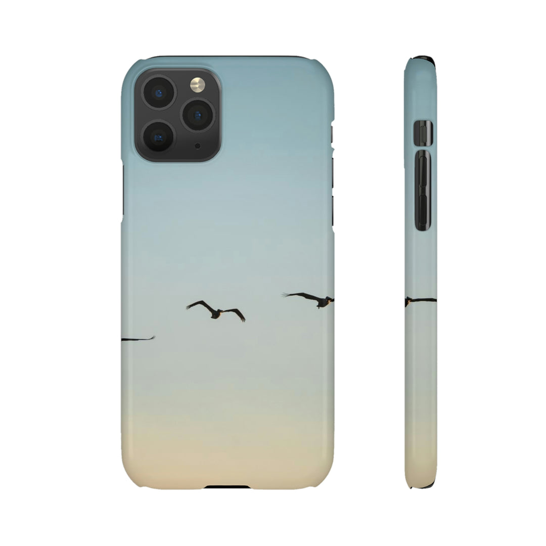 Brown Pelicans in Flight - Phone Case