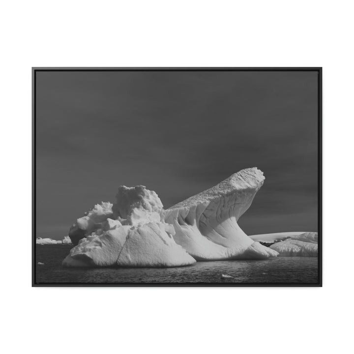 The Angles of an Iceberg in Black and White - Canvas with Frame