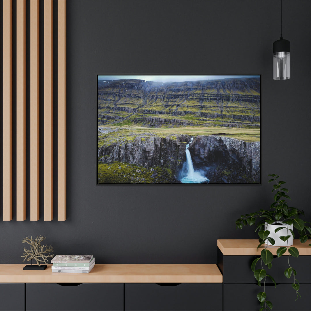 A Remote Waterfall - Canvas with Frame