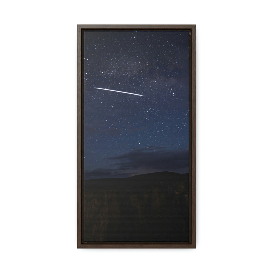 Starlink Above the Canyon - Canvas with Frame