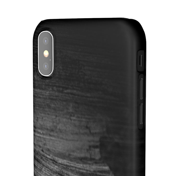 Sedimentary Rock Curves in Black and White - Phone Case