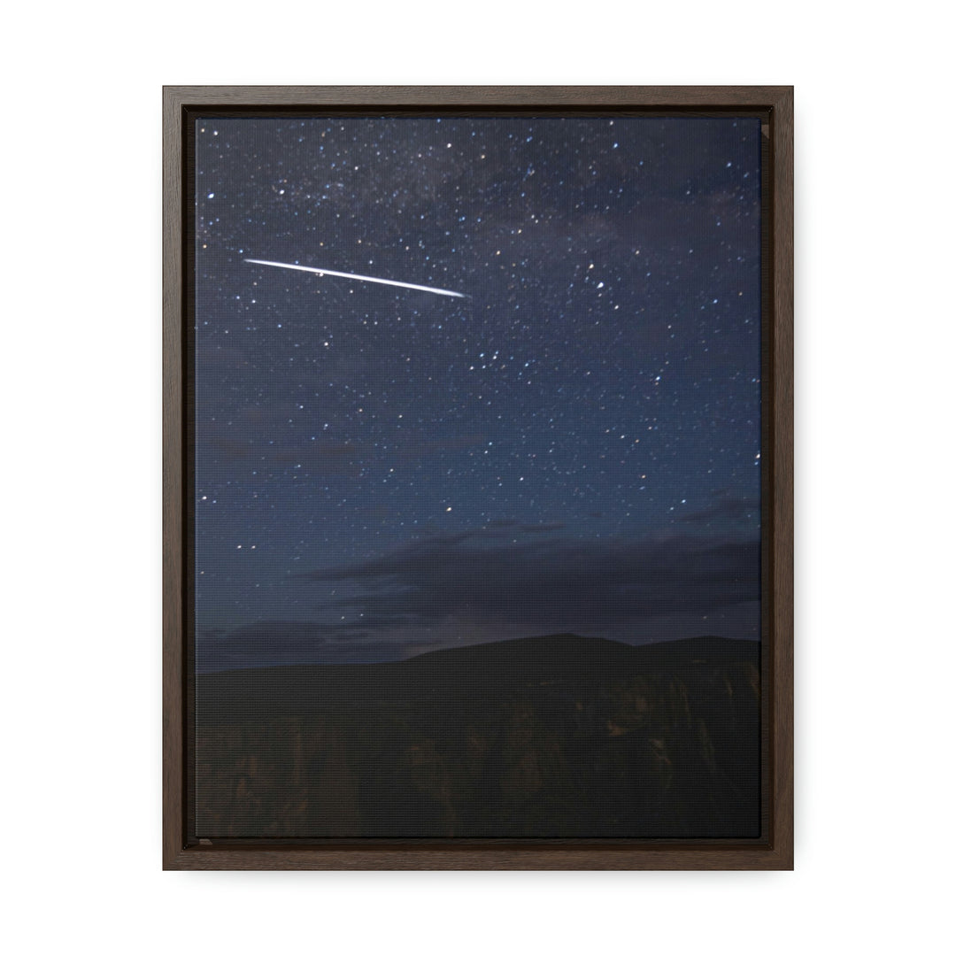 Starlink Above the Canyon - Canvas with Frame