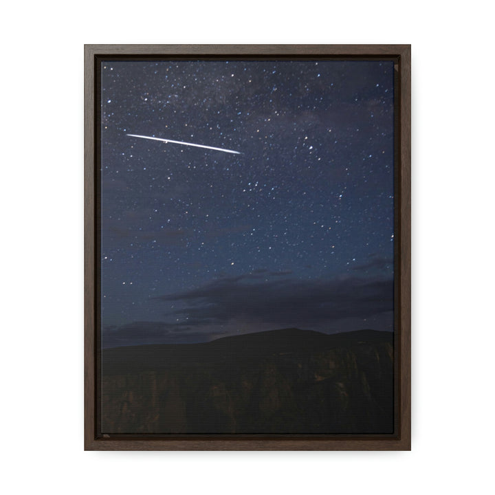 Starlink Above the Canyon - Canvas with Frame