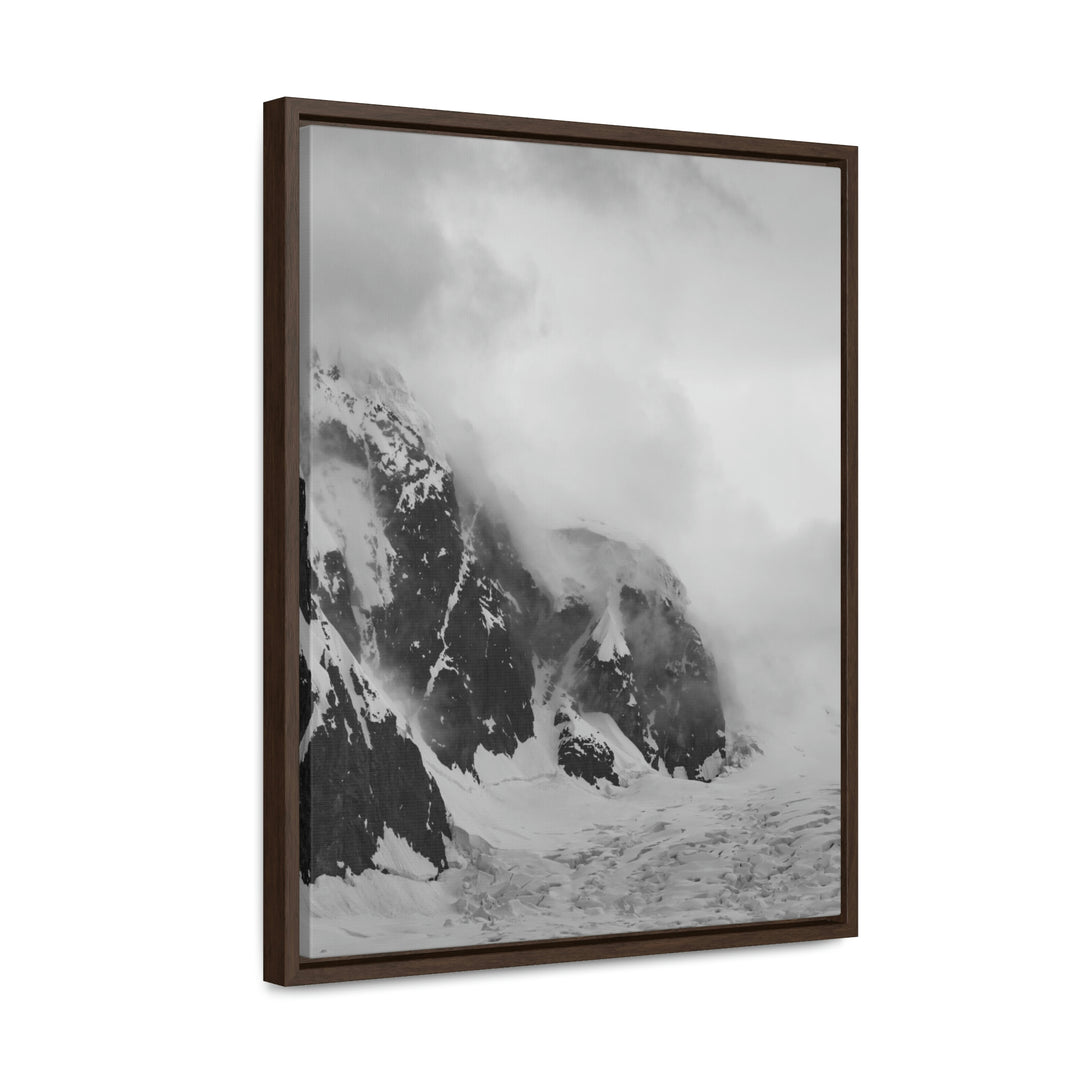 The Mist Descends in Black and White - Canvas with Frame