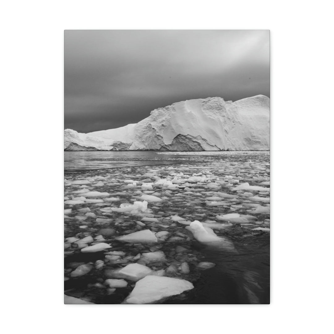 Lane of Ice In Black and White - Canvas