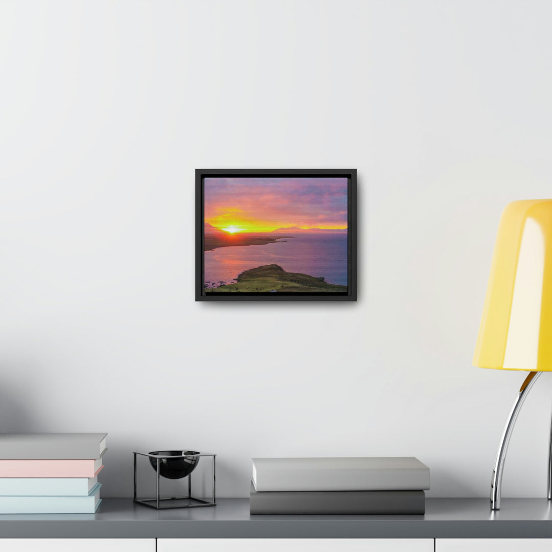 Sunset Over the Fjord Part 1 - Canvas with Frame