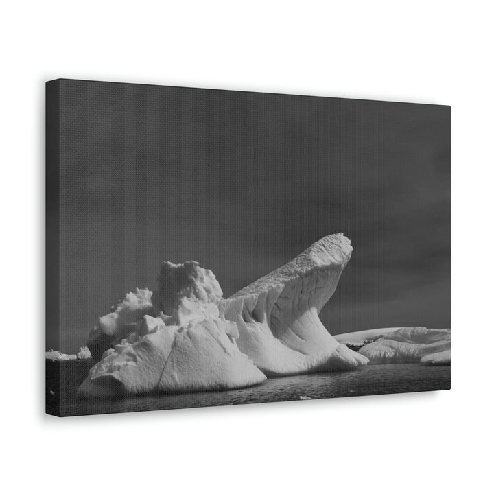 The Angles of an Iceberg in Black and White - Canvas