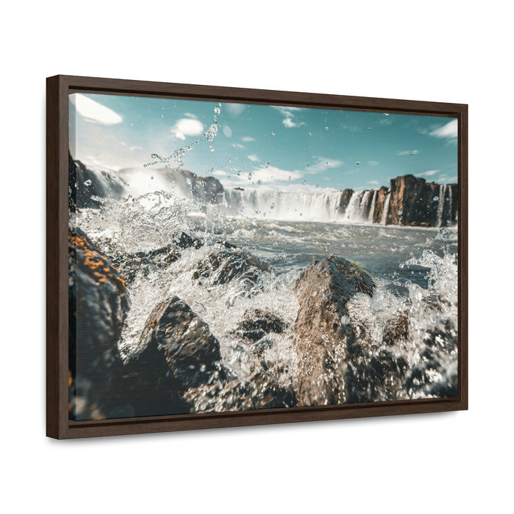 Goðafoss Splash - Canvas with Frame