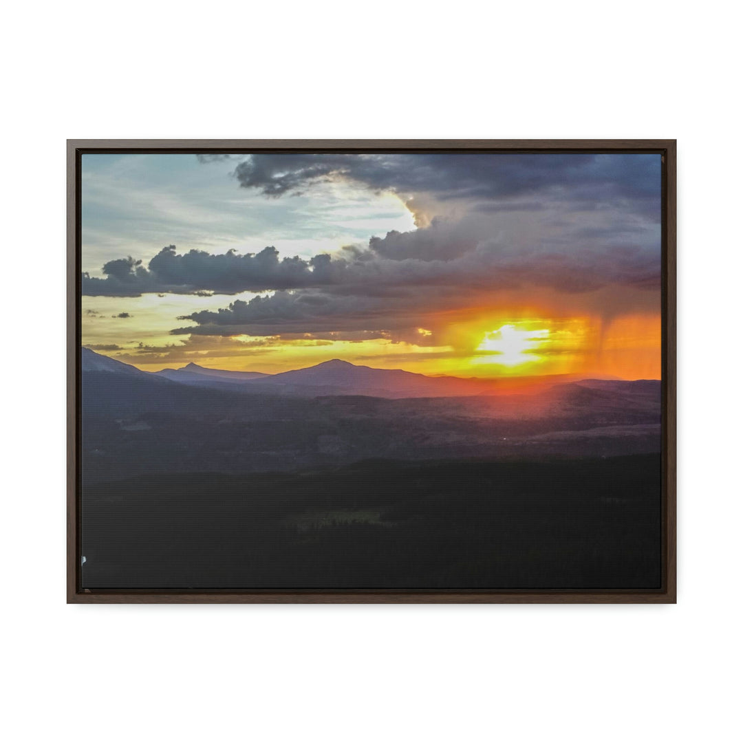 Rainy Sunset - Canvas with Frame