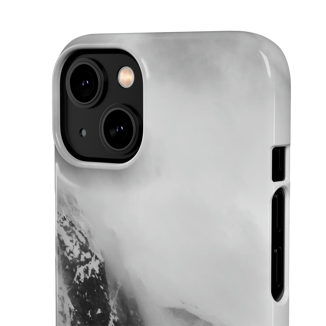 The Mist Descends in Black and White - Phone Case