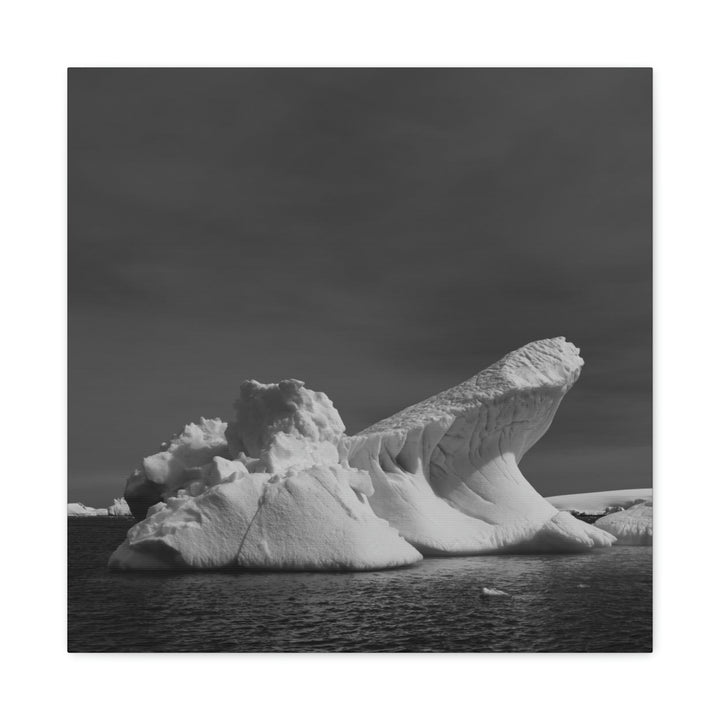 The Angles of an Iceberg in Black and White - Canvas