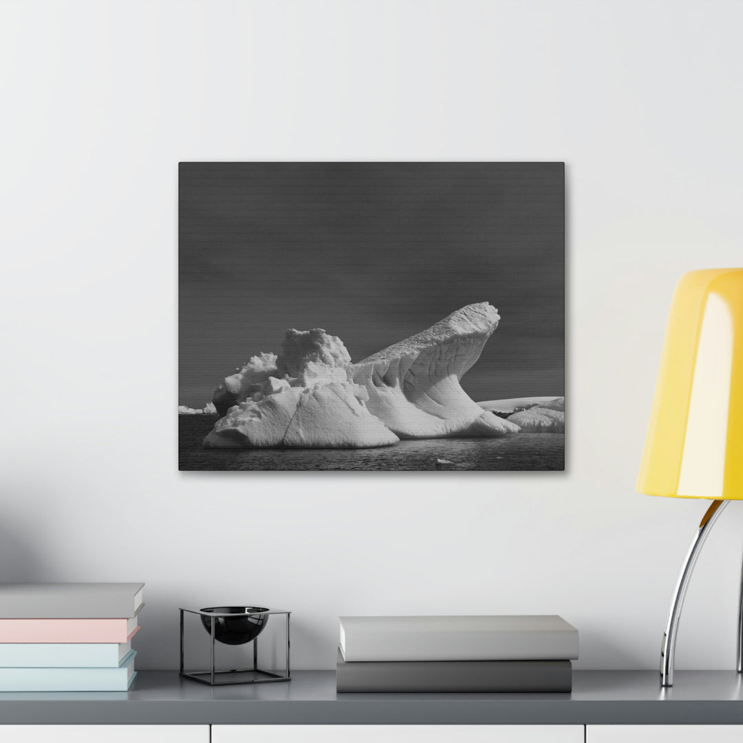 The Angles of an Iceberg in Black and White - Canvas