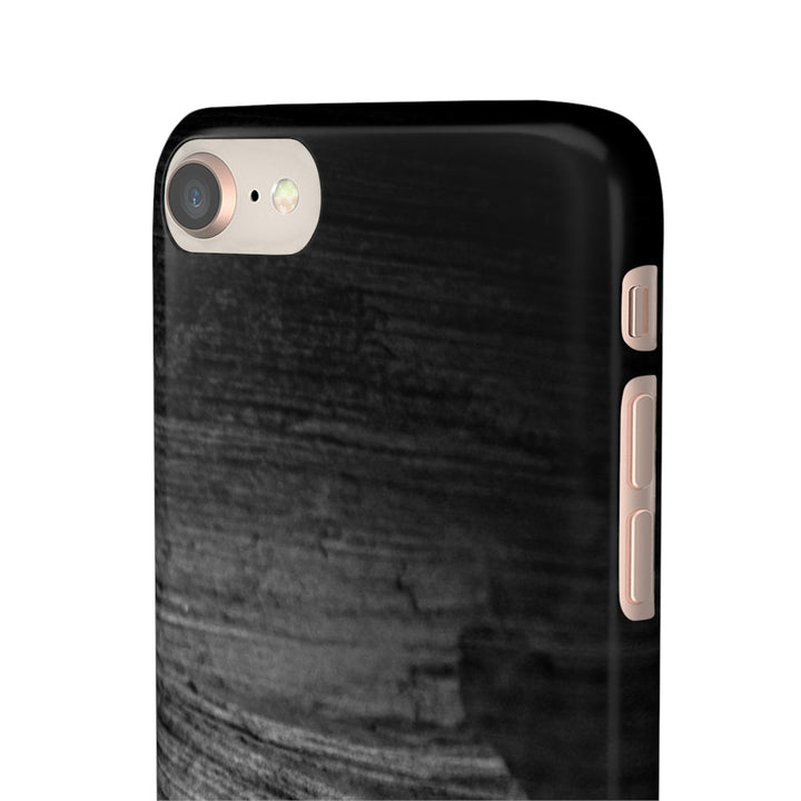 Sedimentary Rock Curves in Black and White - Phone Case