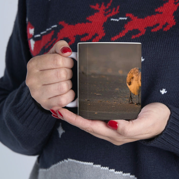 Feeding Sanderling - Ceramic Mug 11oz - Visiting This World