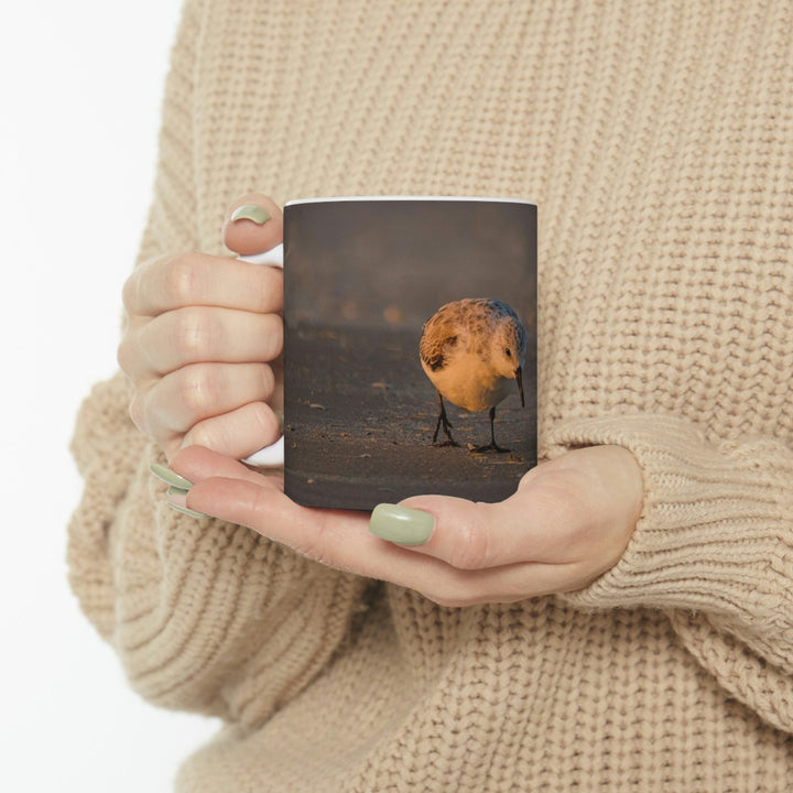 Feeding Sanderling - Ceramic Mug 11oz - Visiting This World