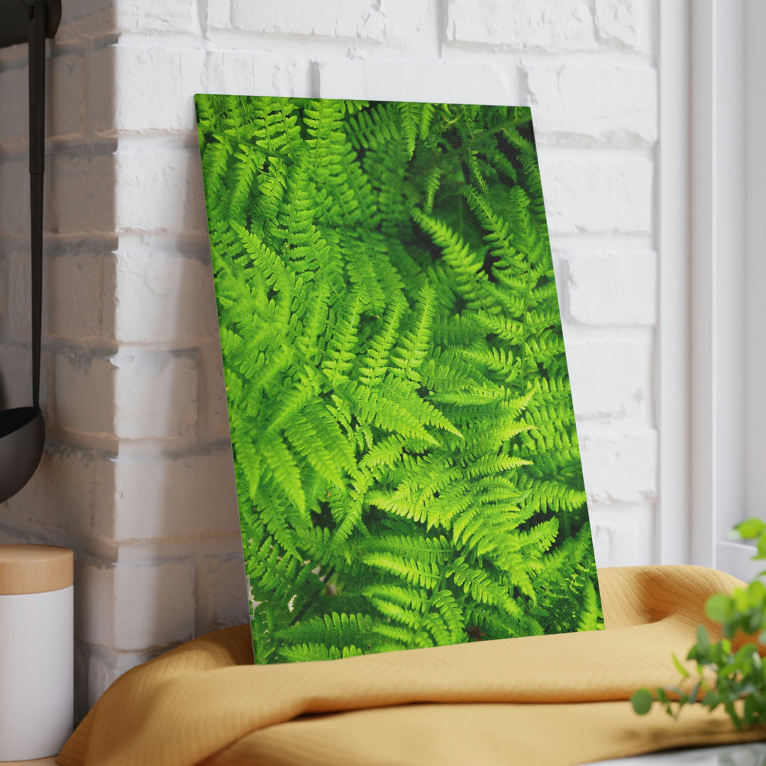 Ferns, Ferns, Ferns - Glass Cutting Board - Visiting This World