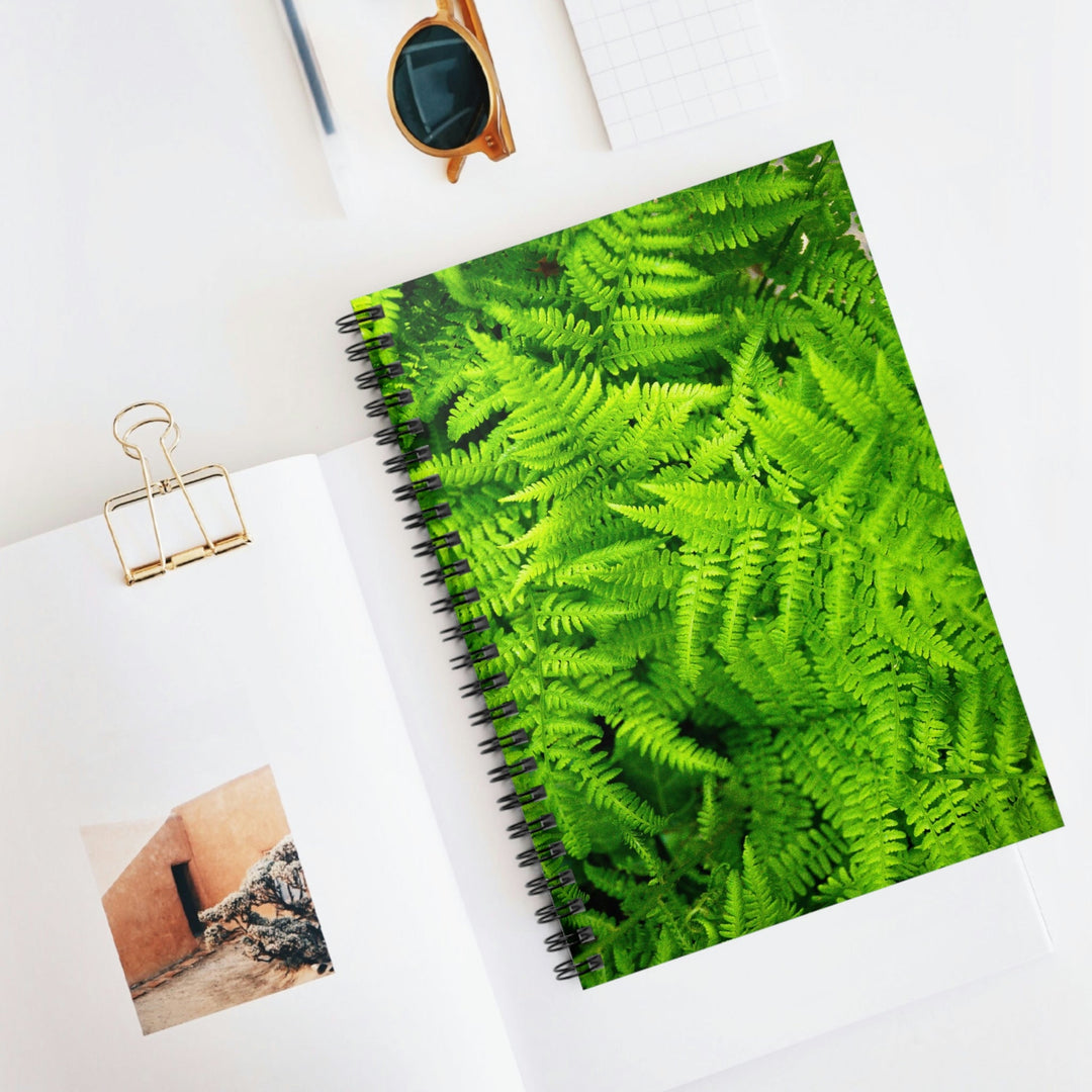 Ferns, Ferns, Ferns - Spiral Ruled Line Notebook - Visiting This World