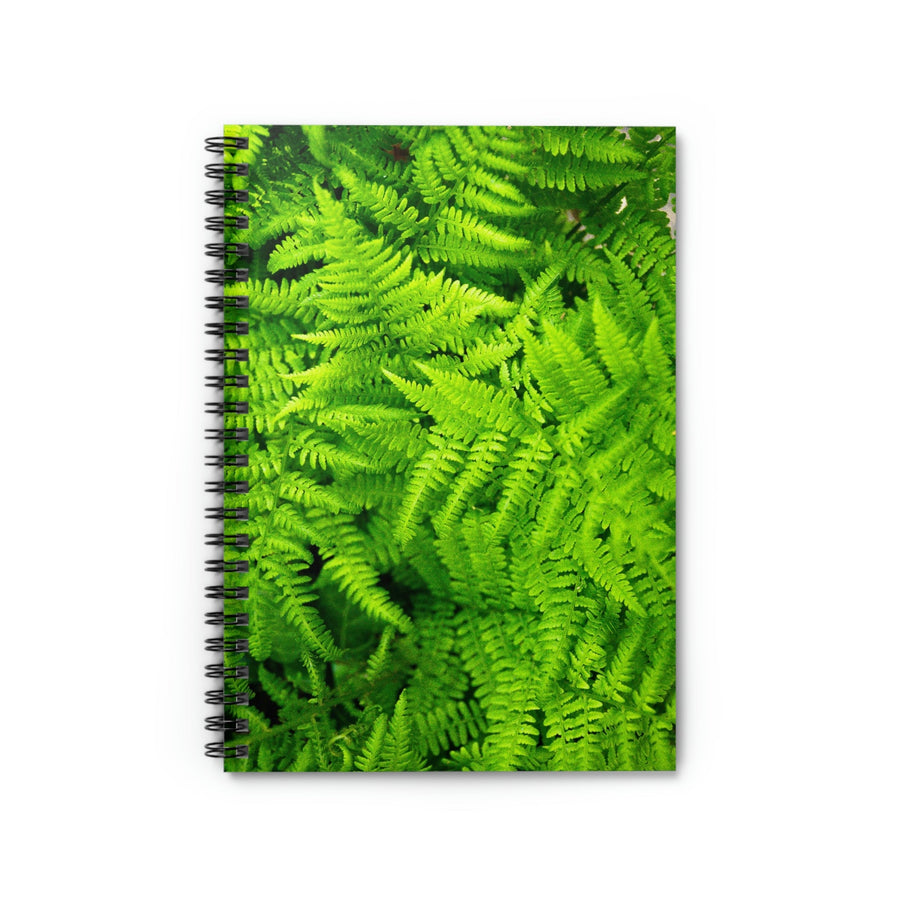 Ferns, Ferns, Ferns - Spiral Ruled Line Notebook - Visiting This World