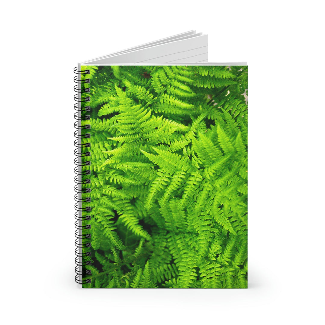 Ferns, Ferns, Ferns - Spiral Ruled Line Notebook - Visiting This World