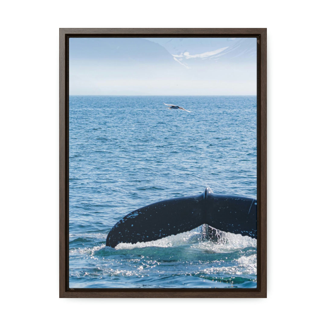 A Whale and A Mountain - Canvas with Frame