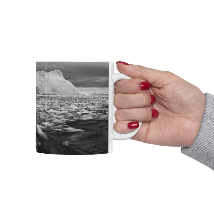 Lane of Ice In Black and White - Ceramic Mug 11oz