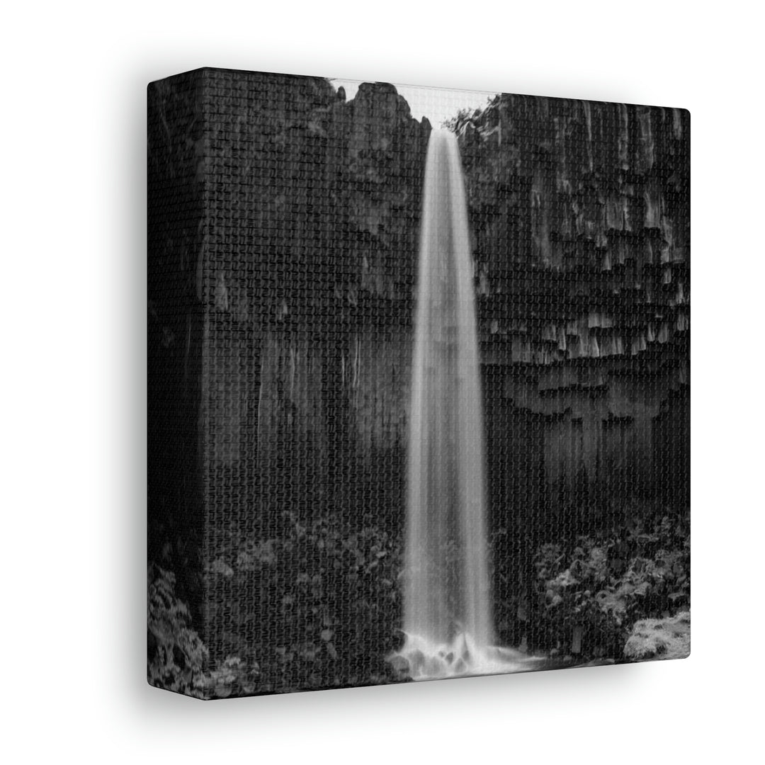 Svartifoss in Black and White - Canvas