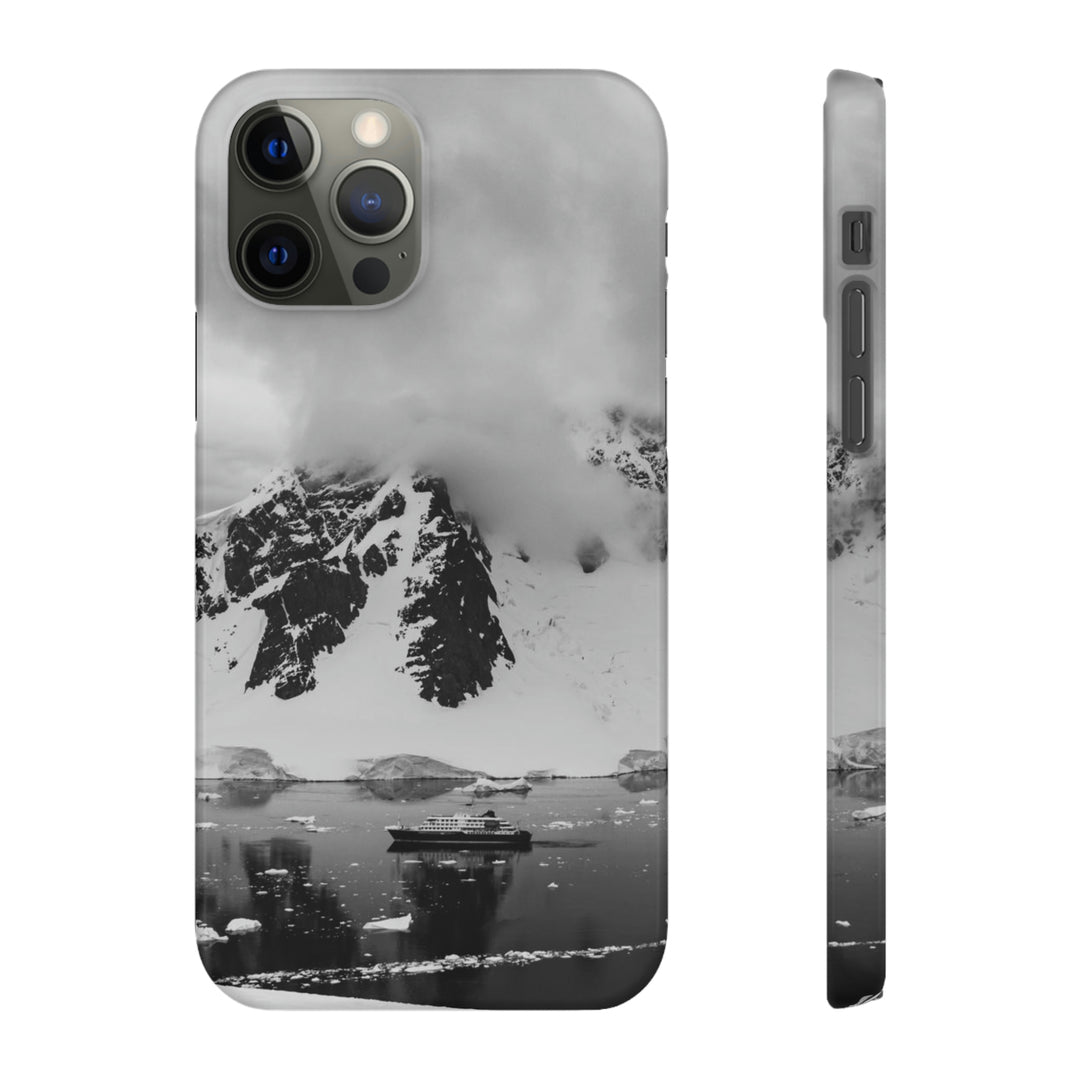 Peaceful Anchoring in Black and White - Phone Case