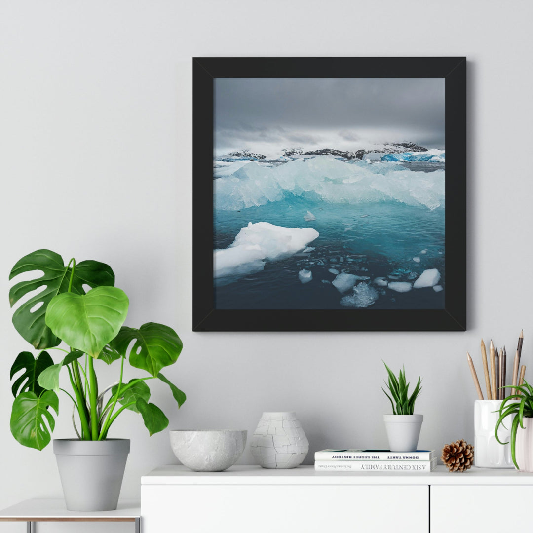 Floating Ice - Framed Print - Visiting This World