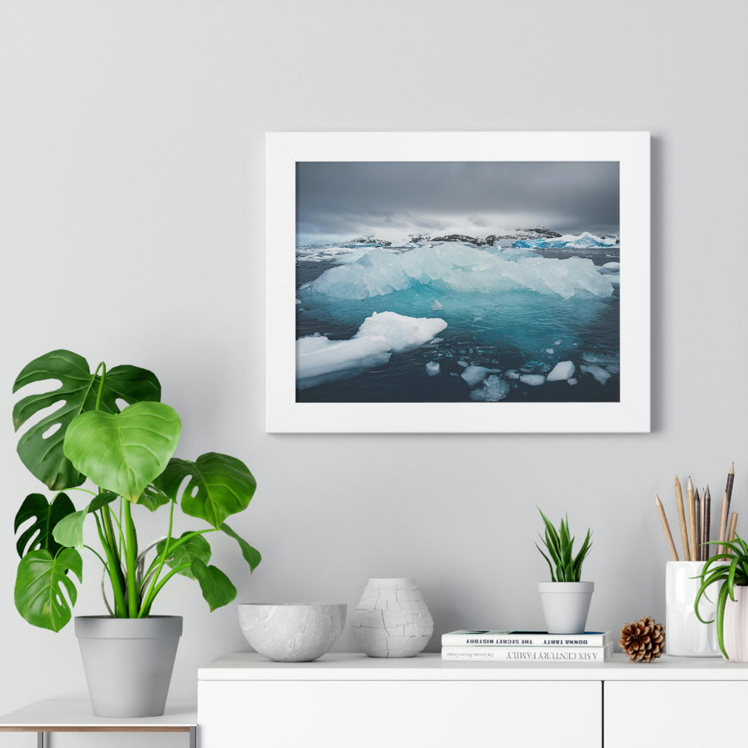 Floating Ice - Framed Print - Visiting This World