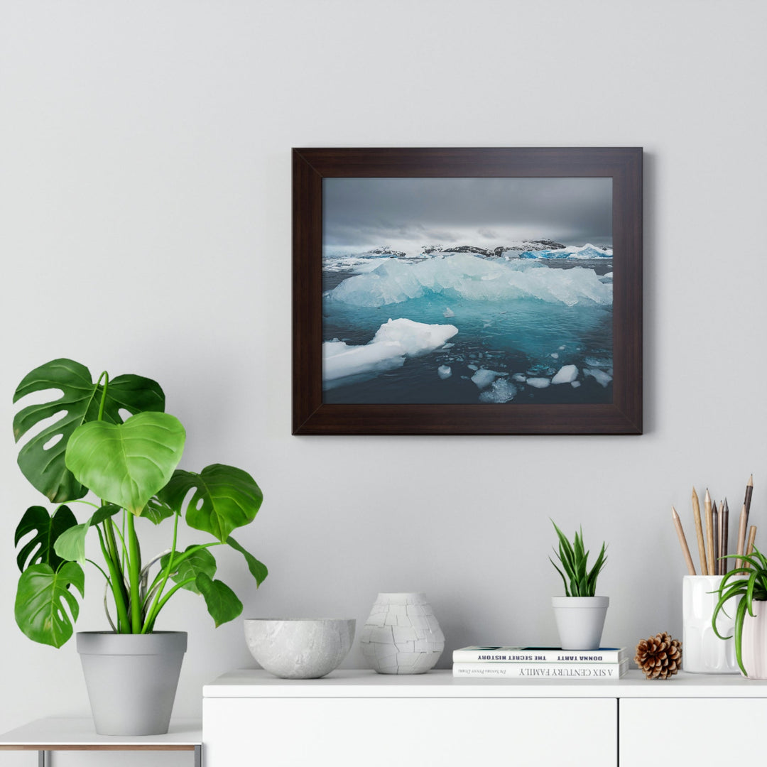 Floating Ice - Framed Print - Visiting This World