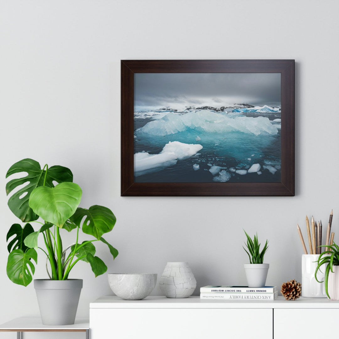 Floating Ice - Framed Print - Visiting This World