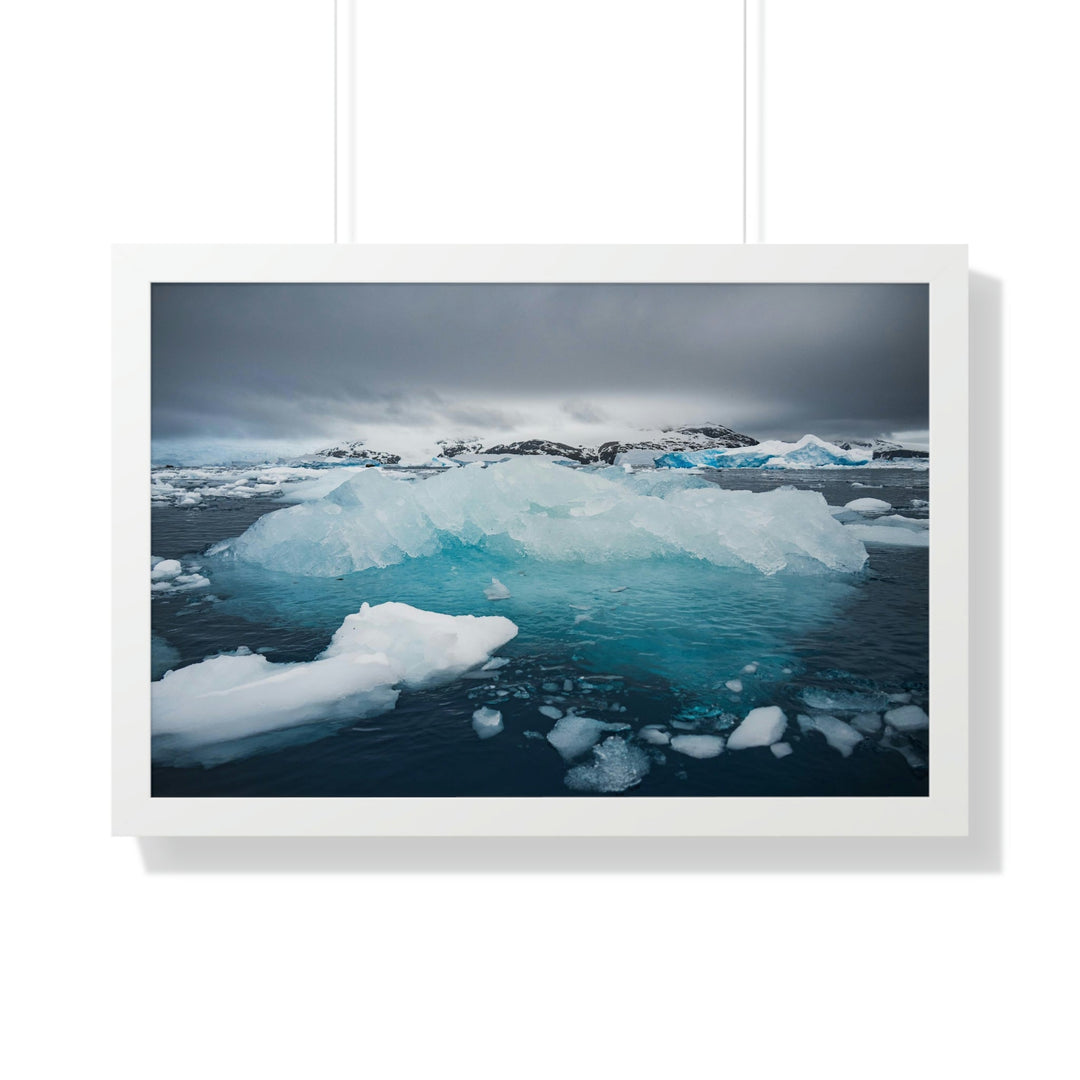 Floating Ice - Framed Print - Visiting This World