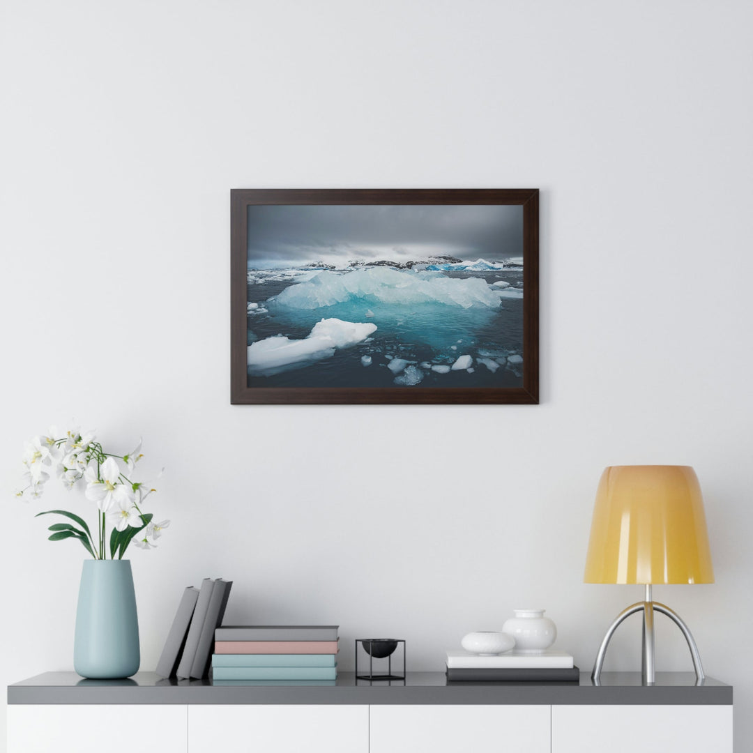 Floating Ice - Framed Print - Visiting This World