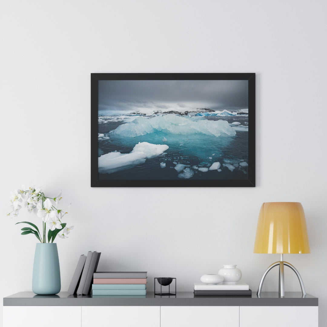 Floating Ice - Framed Print - Visiting This World