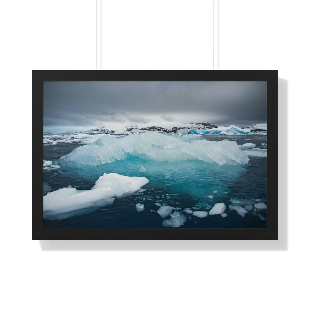 Floating Ice - Framed Print - Visiting This World