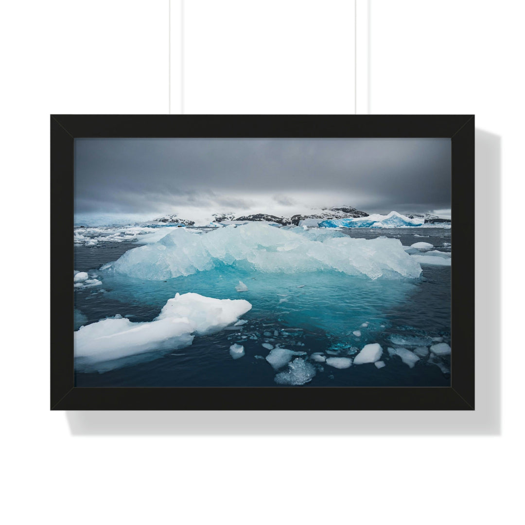 Floating Ice - Framed Print - Visiting This World