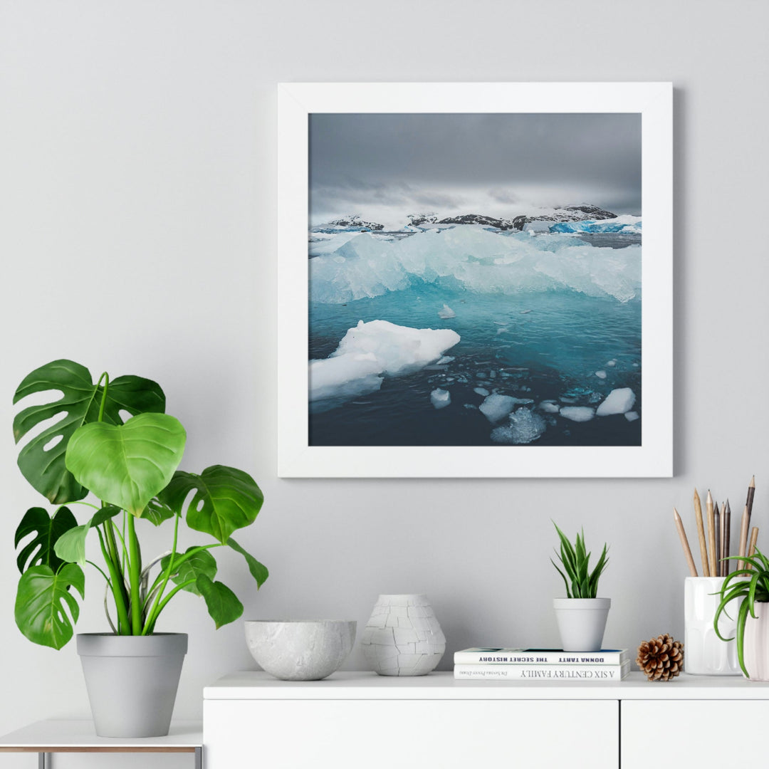 Floating Ice - Framed Print - Visiting This World