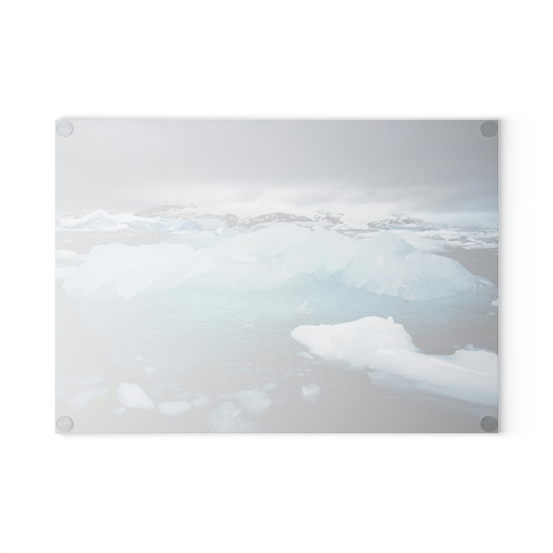 Floating Ice - Glass Cutting Board - Visiting This World