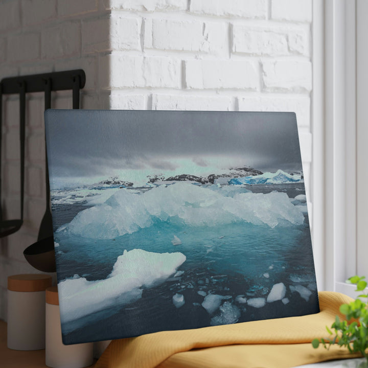 Floating Ice - Glass Cutting Board - Visiting This World