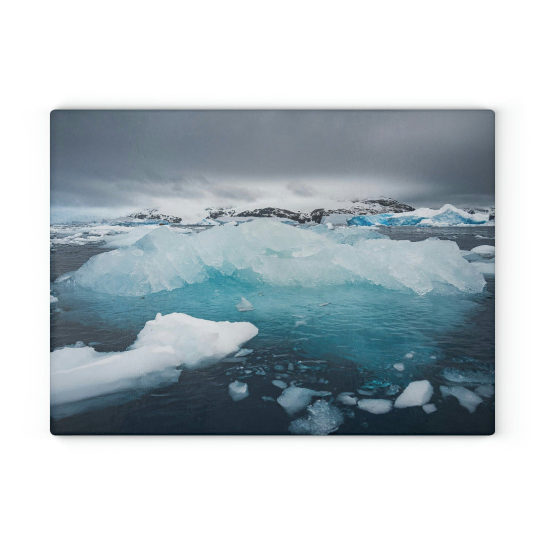 Floating Ice - Glass Cutting Board - Visiting This World