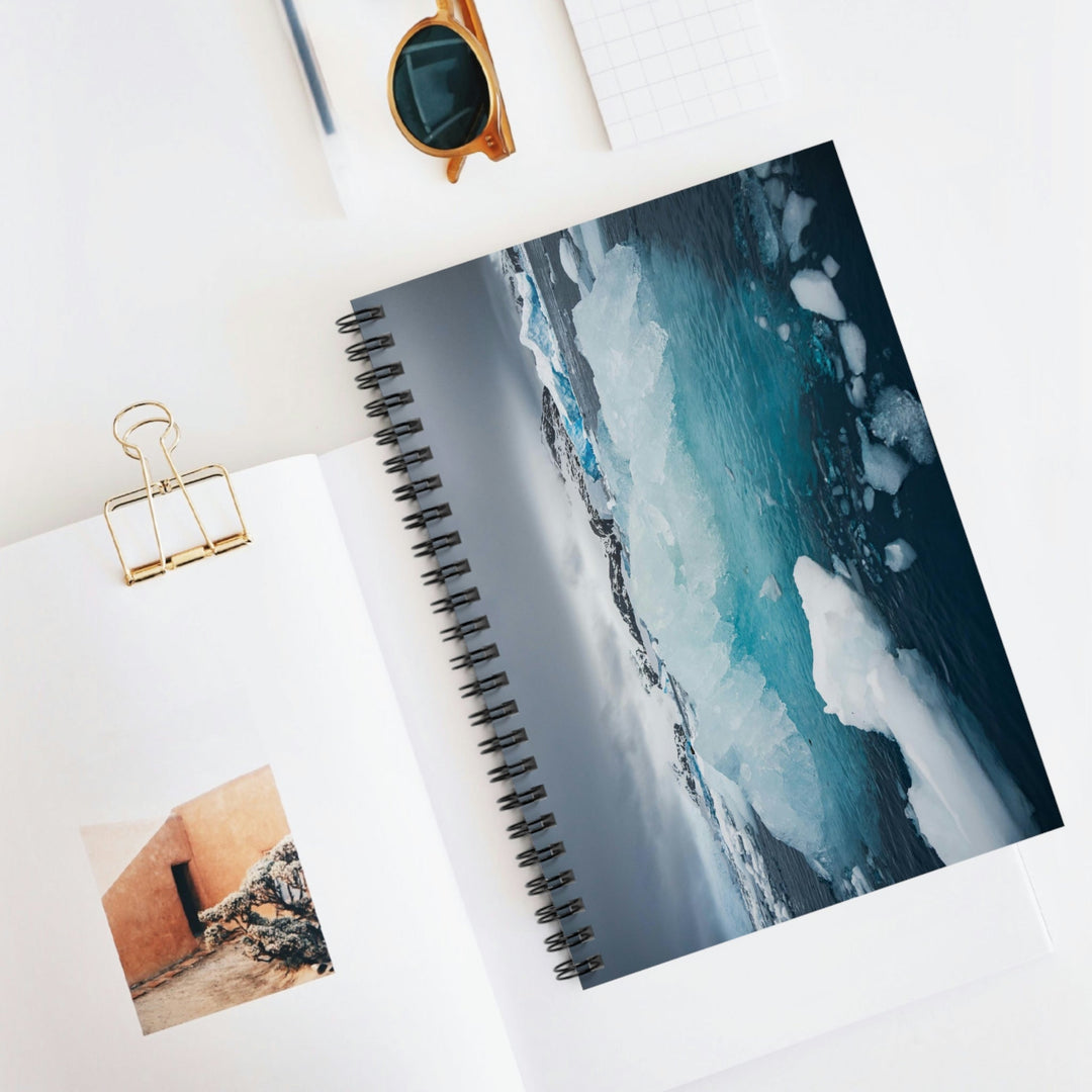 Floating Ice - Spiral Ruled Line Notebook - Visiting This World