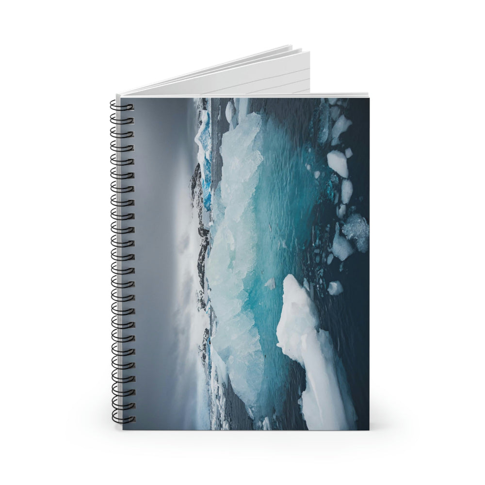 Floating Ice - Spiral Ruled Line Notebook - Visiting This World