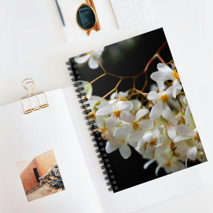 Floral Network - Spiral Ruled Line Notebook - Visiting This World