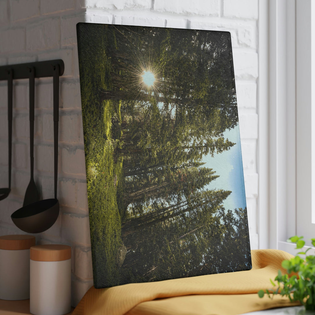 Forest Light - Glass Cutting Board - Visiting This World