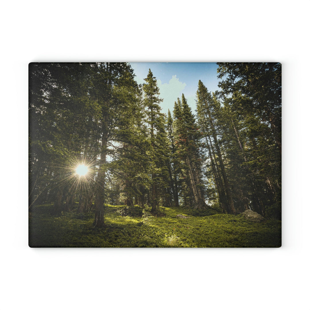 Forest Light - Glass Cutting Board - Visiting This World