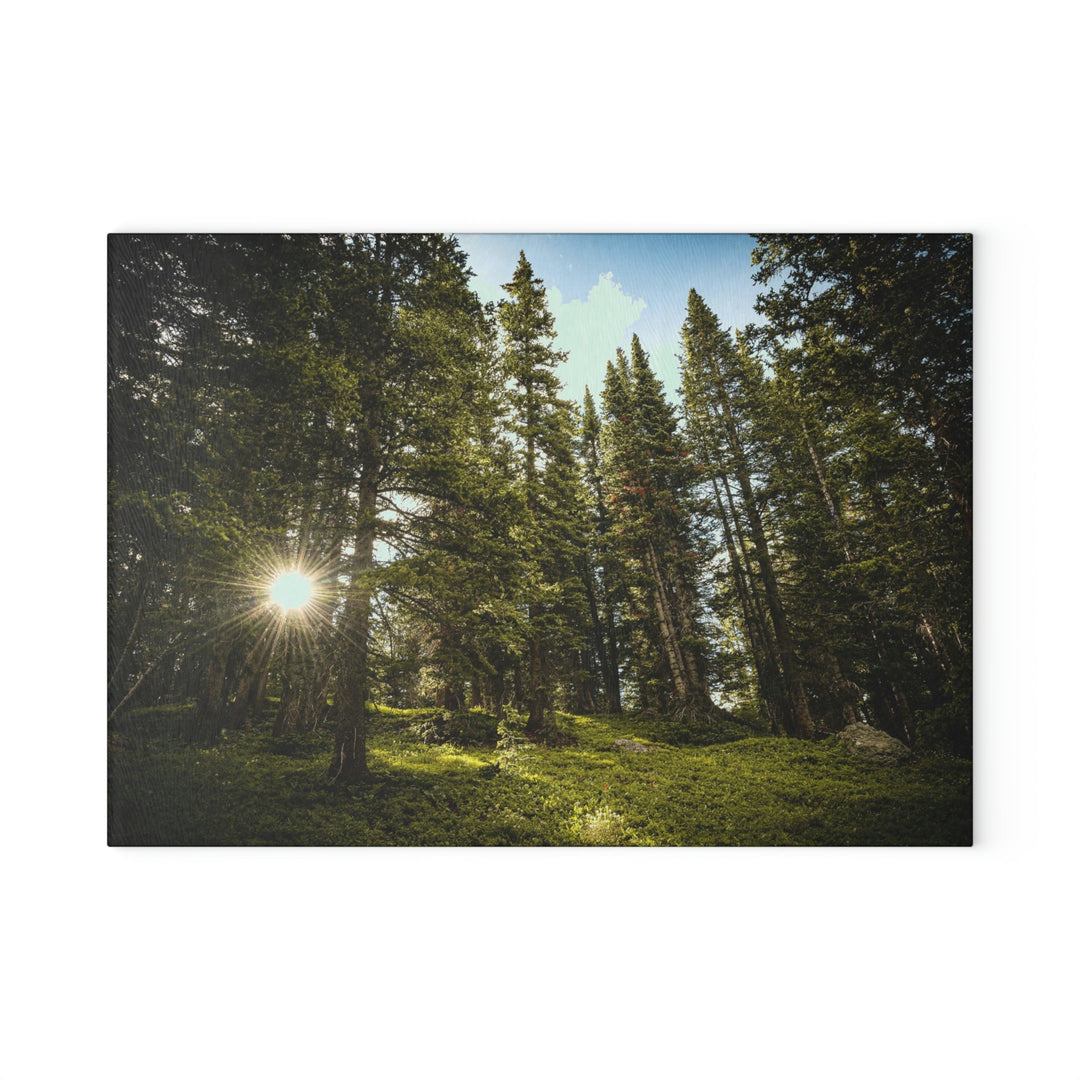 Forest Light - Glass Cutting Board - Visiting This World