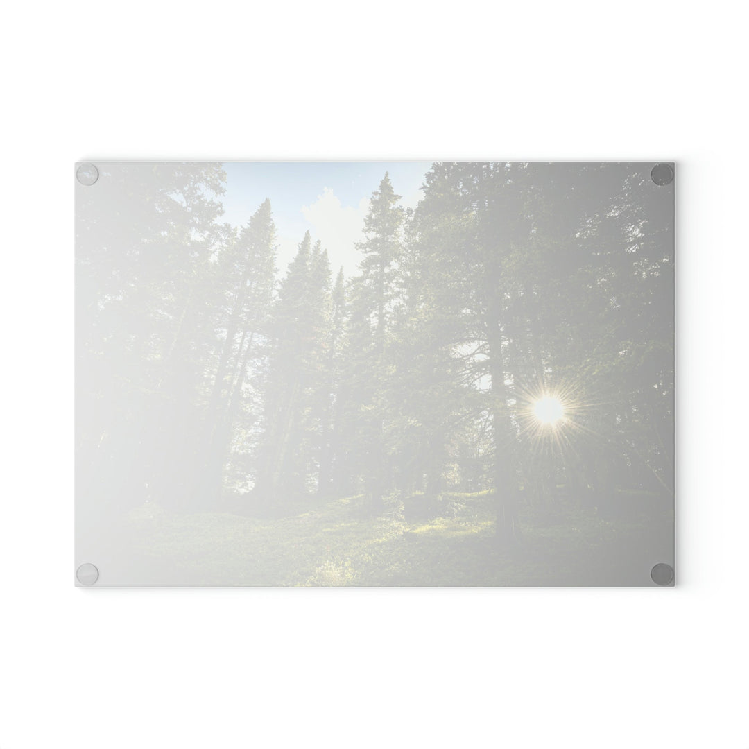 Forest Light - Glass Cutting Board - Visiting This World