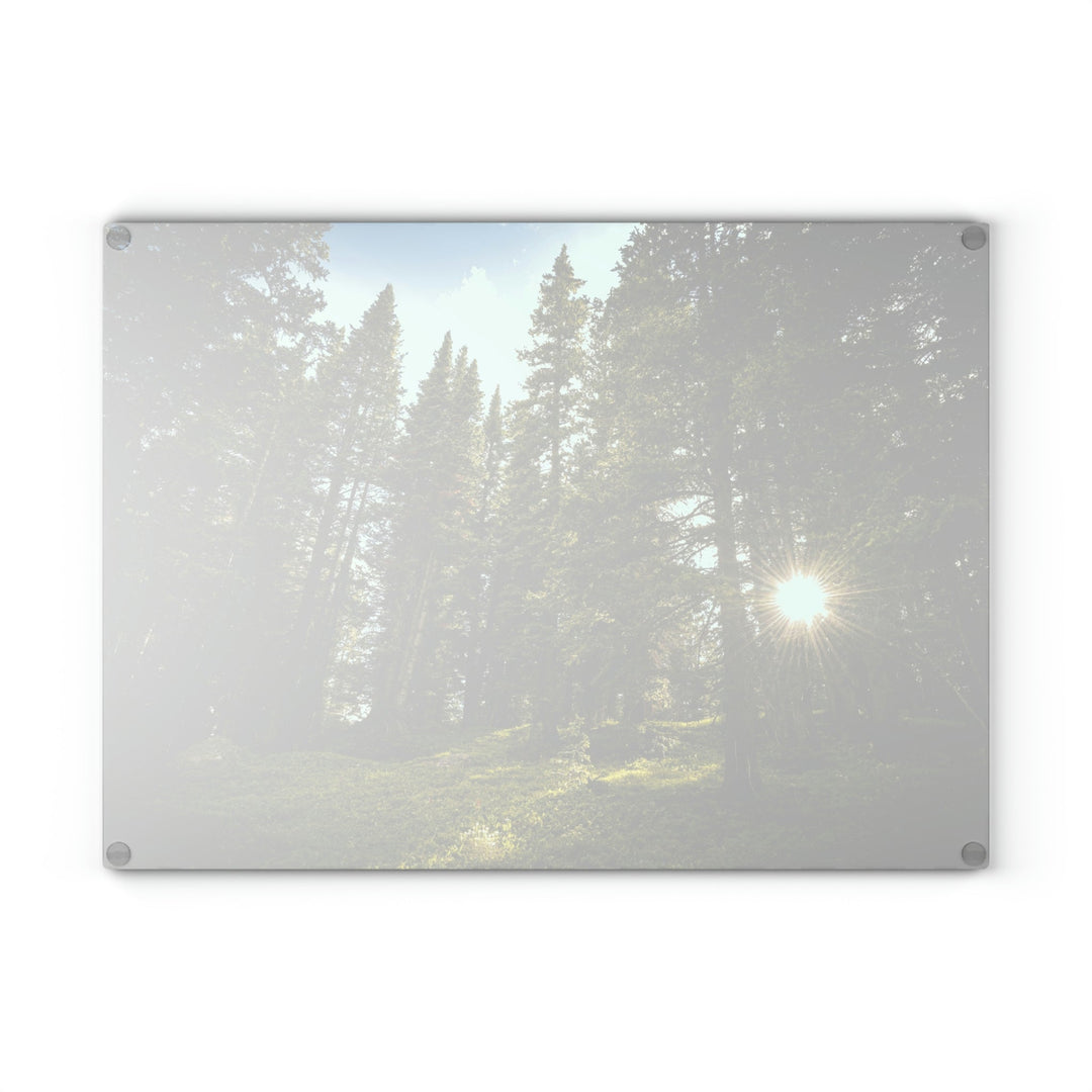 Forest Light - Glass Cutting Board - Visiting This World